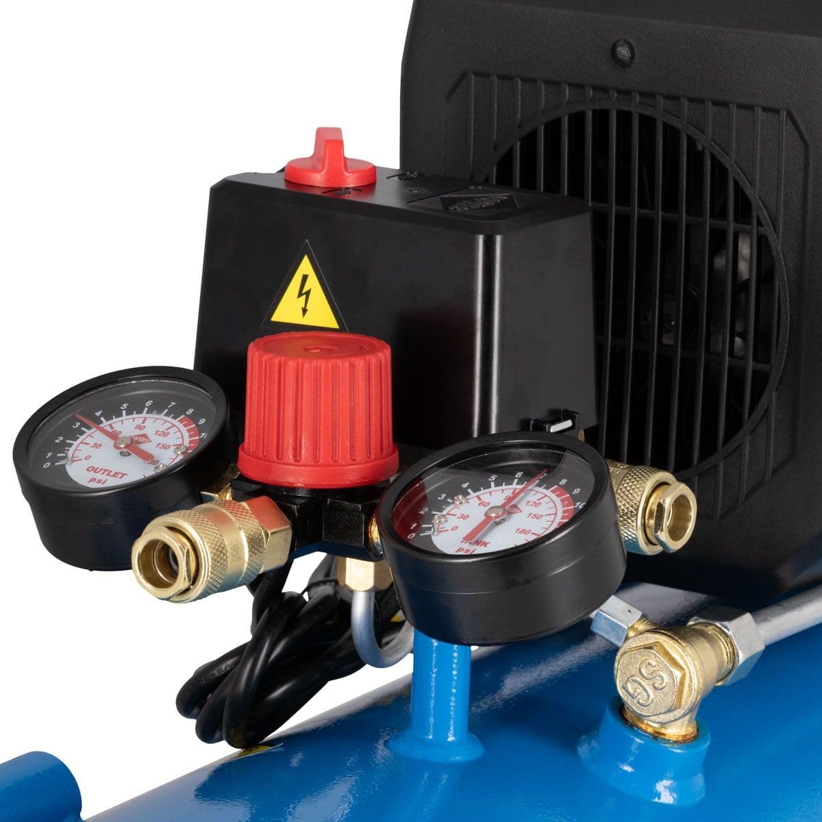 AIRPRESS - Compresor HL 260-50 8 bar 2 CV/1.5 kW 206 l/min 50 l - Compresor aire con ruedas - Compresor de aire de 50 litros uso doméstico o profesional