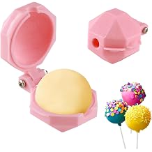2 PCS Pink Round Cake Pop Mold Shapes Press Set, 3D Printed Circle Cake Pop Cutter & Pusher, CakePop Molds for Baking, Parties, Weddings