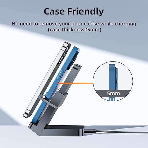 Miniatura 5 de Cargador inalámbrico, soporte de carga inalámbrica rápida de 15 W, estación de carga inalámbrica para iPhone 1514131211XRXS8, Samsung Galaxy