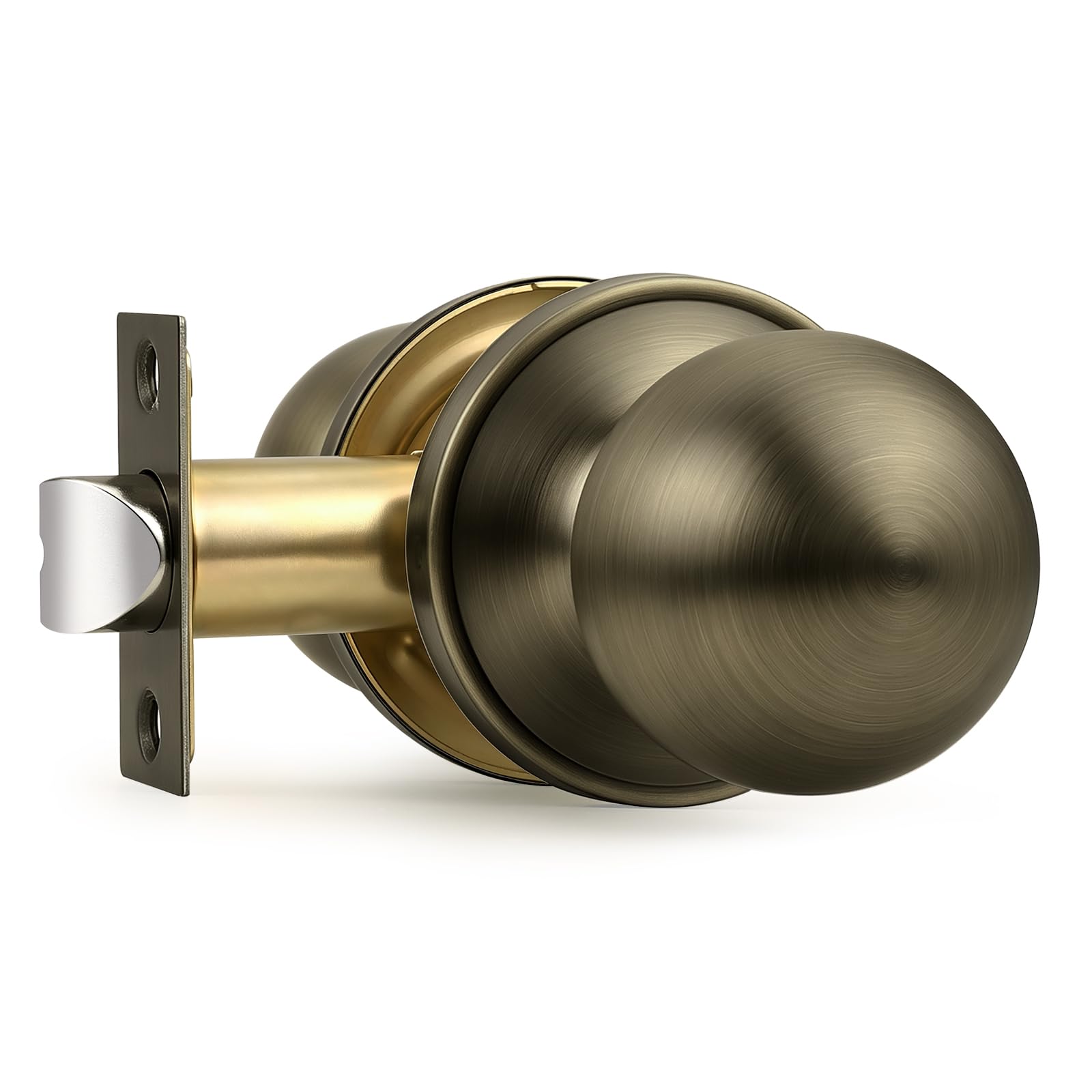 Brushed Nickel Door Knobs - Keyless Passage Locks -19
