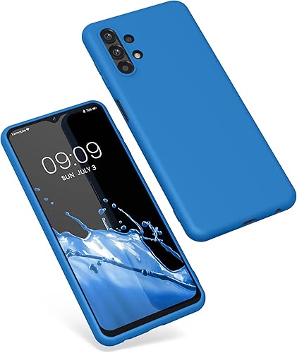 Miniatura 5 de kwmobile Funda compatible con Samsung Galaxy A13 4G - Funda protectora de silicona TPU suave y delgada - Blue Reef