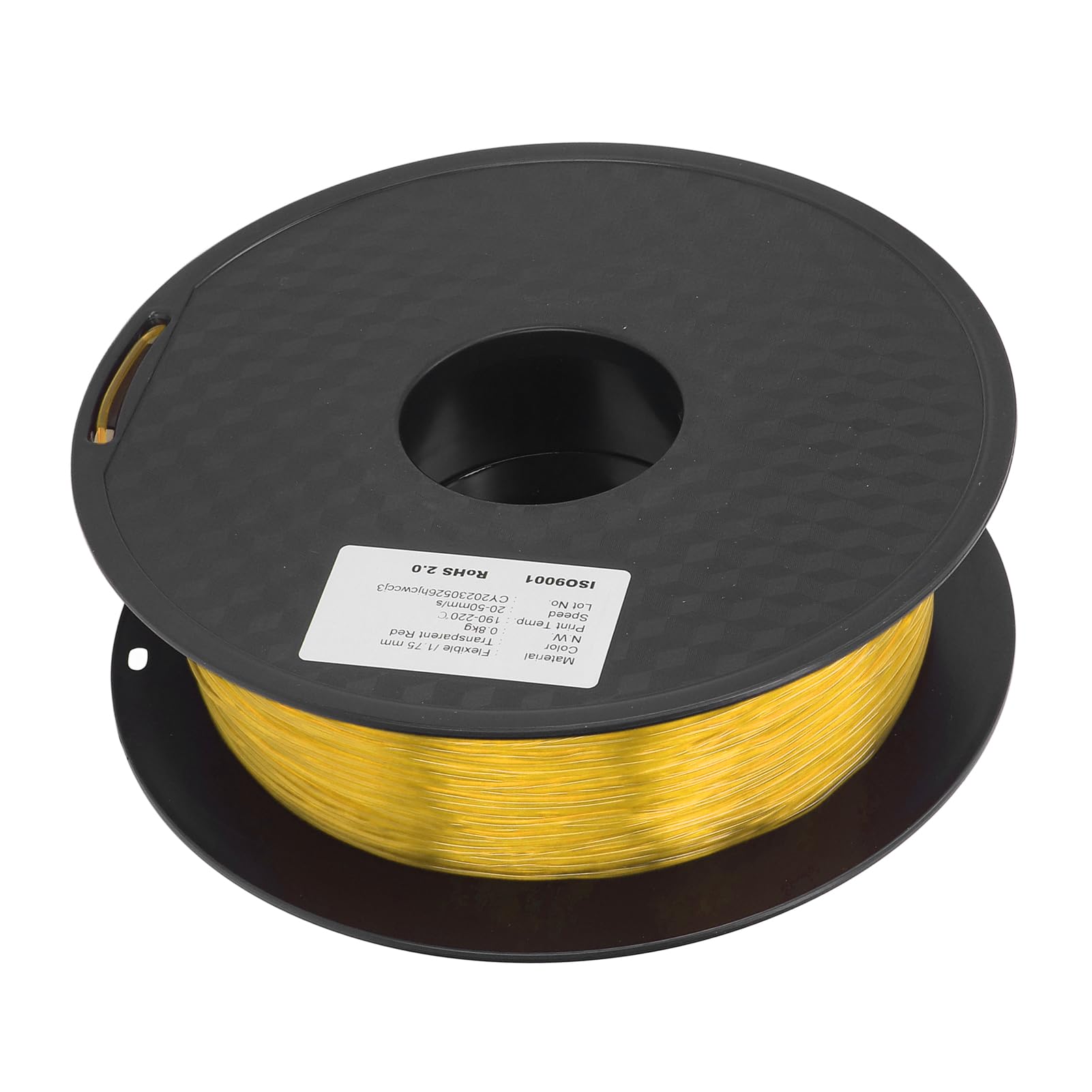 FTVOGUE Filament TPU 1,75 Mm, Matériau Flexible, Haute Transparence, Excellente Finition de Surface pour Imprimantes 3D, Utilisateurs 190-220C (Jaune clair)