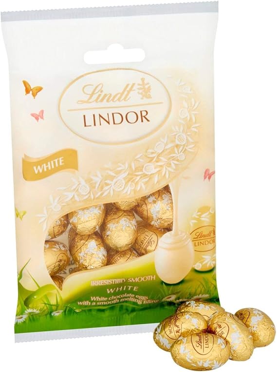 Lindt Lindor White Chocolate Mini Eggs 100g Amazon.co.uk Grocery