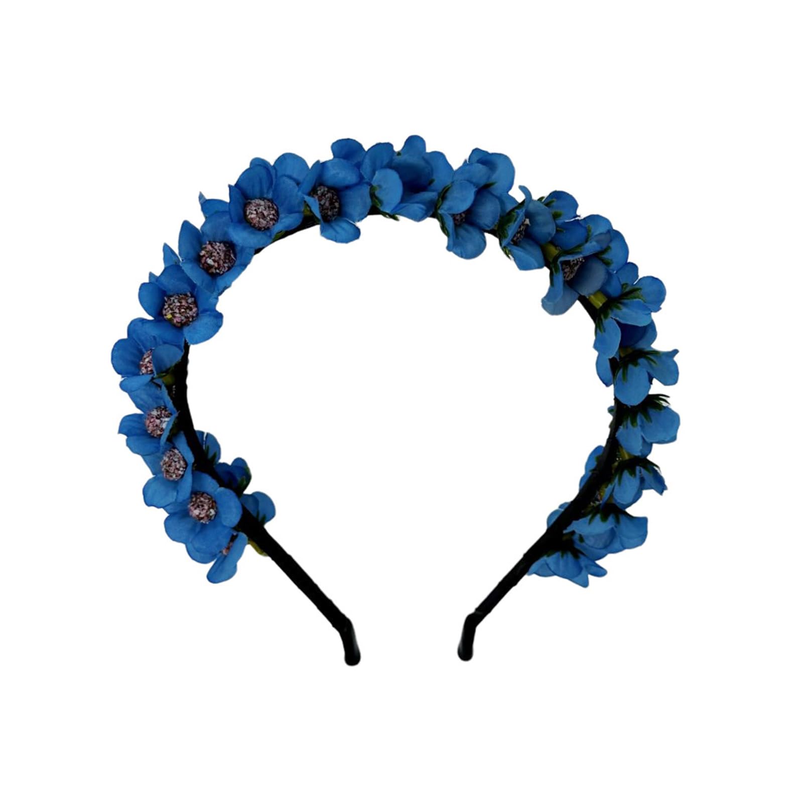 YUXITA Artificial Flower Headbands Halloween Hair Band Rose Flower Headpiece Floral Hair Accessories for Cosplay Party