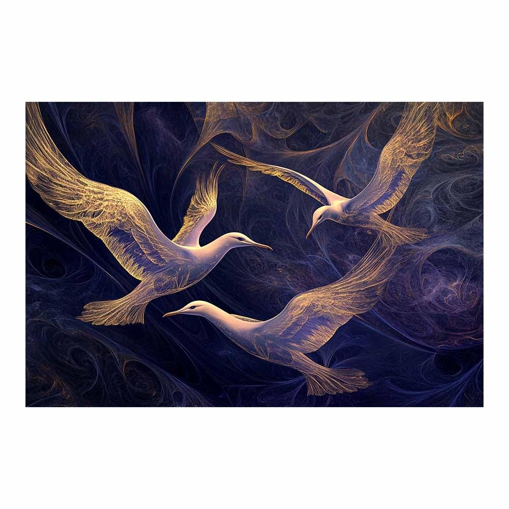 JOSUE Animal Canvas Wall Art For Living Room Abstract Work House Decoration for Living Room Home Decor Pictures Walls Art(Blue 89)-70x100cm Unframed