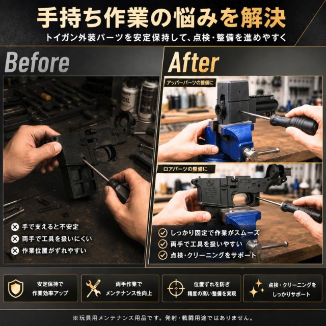 Amazon | バイス ブロック M4 AR15 HK416A5 固定工具 レシーバー