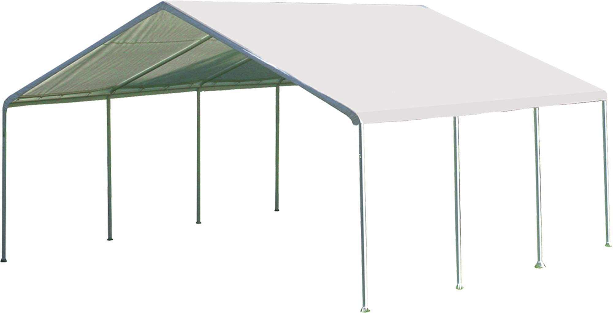ShelterLogic18' x 20' SuperMax Heavy Duty Steel Frame Quick and Easy Set-Up Canopy, white (26773)