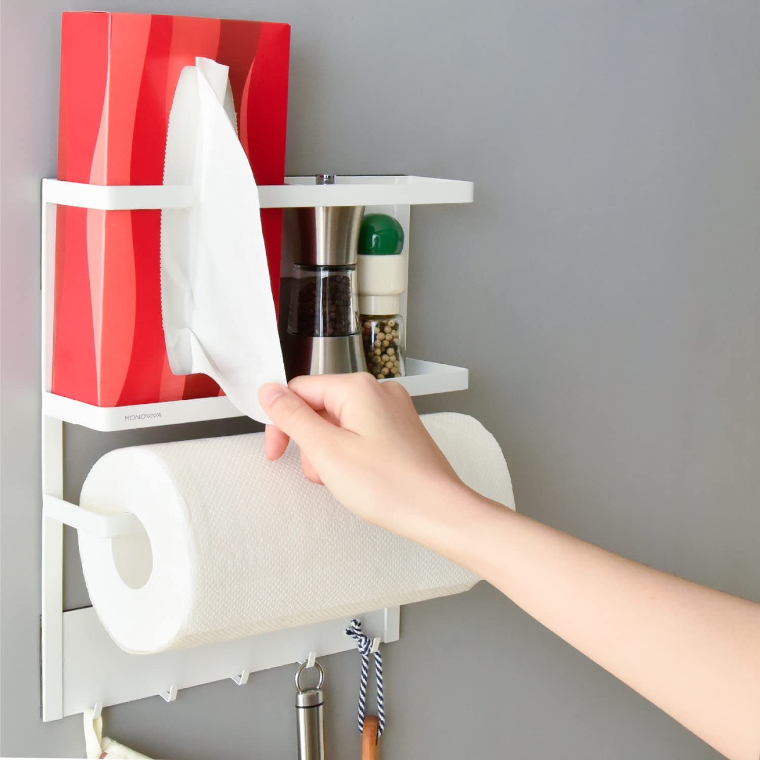 ☆マグネット 冷蔵庫サイドラック - キッチンペーパーホルダー 【公式