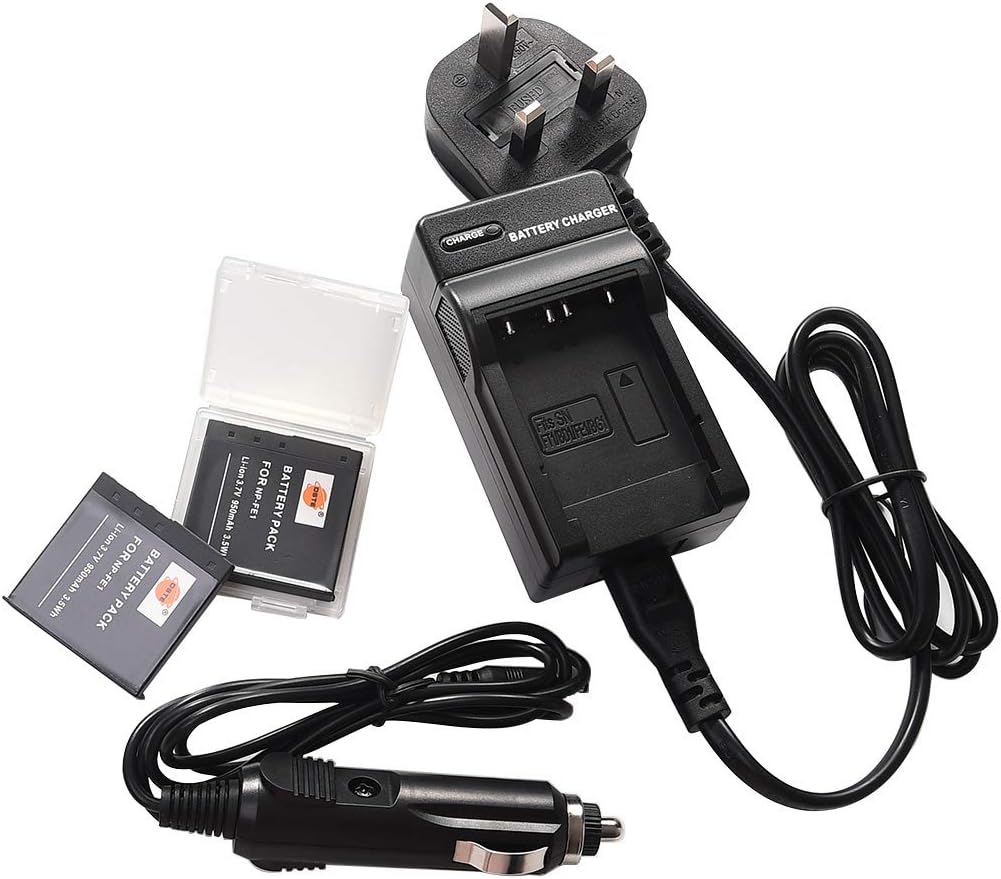 DSTE® 2x NP-FE1 Rechargeable Li-ion Battery + DC02U Travel and Car Charger Adapter for Sony Cyber-shot DSC-T7 DSC-T7/b DSC-T7/S DSC-P2 DSC-P3 DSC-P5 DSC-P9 DSC-P7 DSC-P10 Camera