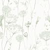 Catherine Lansfield Meadowsweet Floral Wallpaper Sage Green
