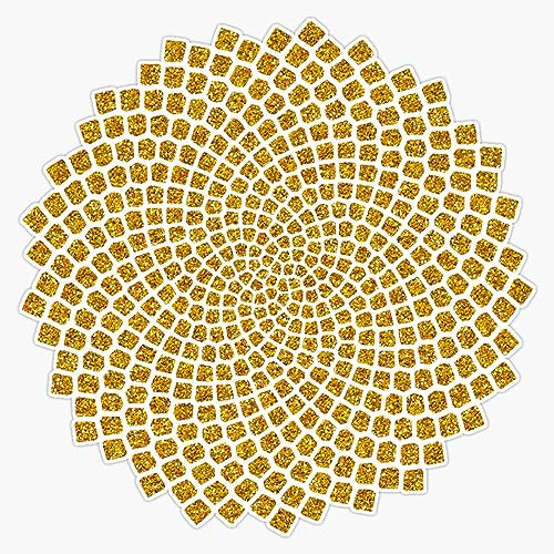 Sunflower, Seed, Fibonacci, Spiral, Golden Ratio, Math, Geometry Sticker Vinyl Waterproof Sticker Decal Car Laptop Wall Window Bumper Sticker 5"