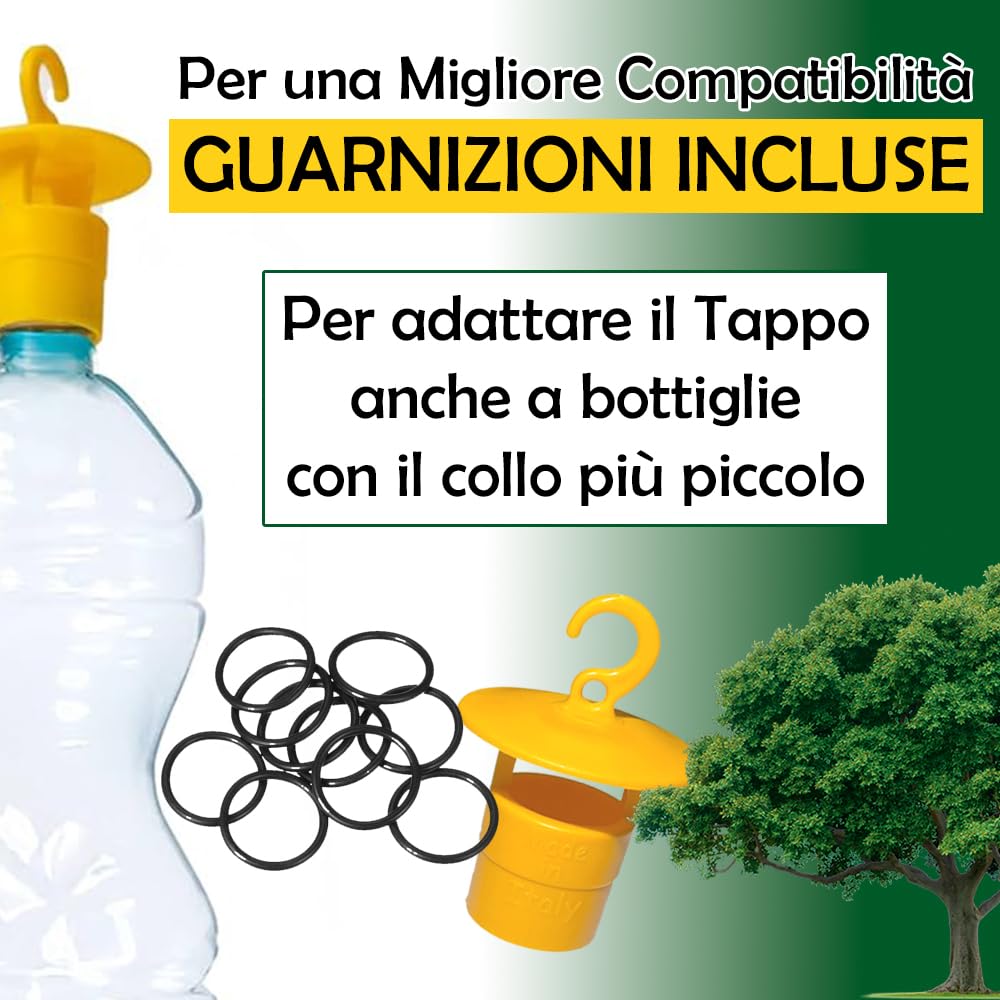 Mastertec Master Trap 10 Pezzi Trappola Mosche Gialle Cattura Insetti Made in Italy