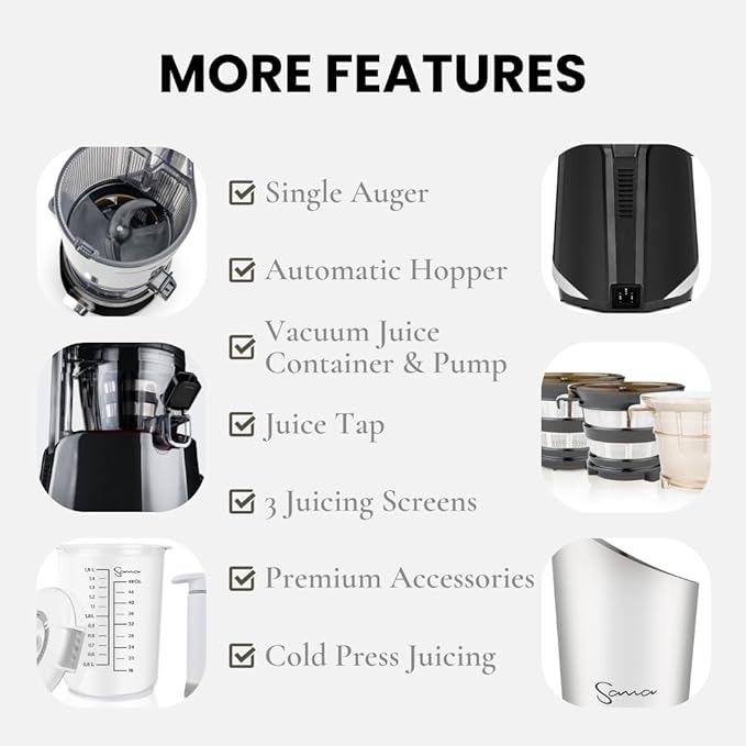 Extractor de Jugos Prensado en Frío Autónomo Capacidad 2 Litros 110V miniatura 5