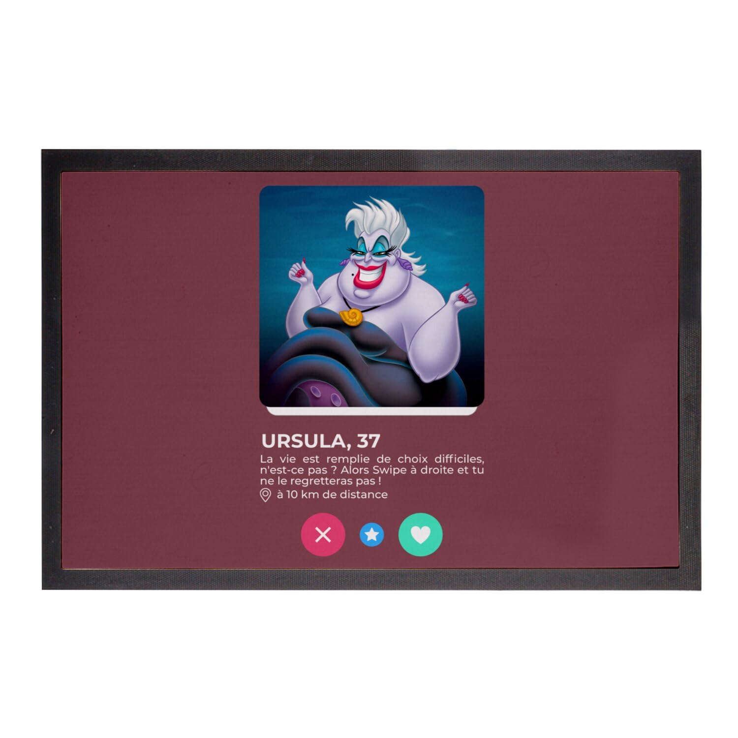 Paillasson Rouge Ursula Sirène Tapis Entrée Rencontre Amour
