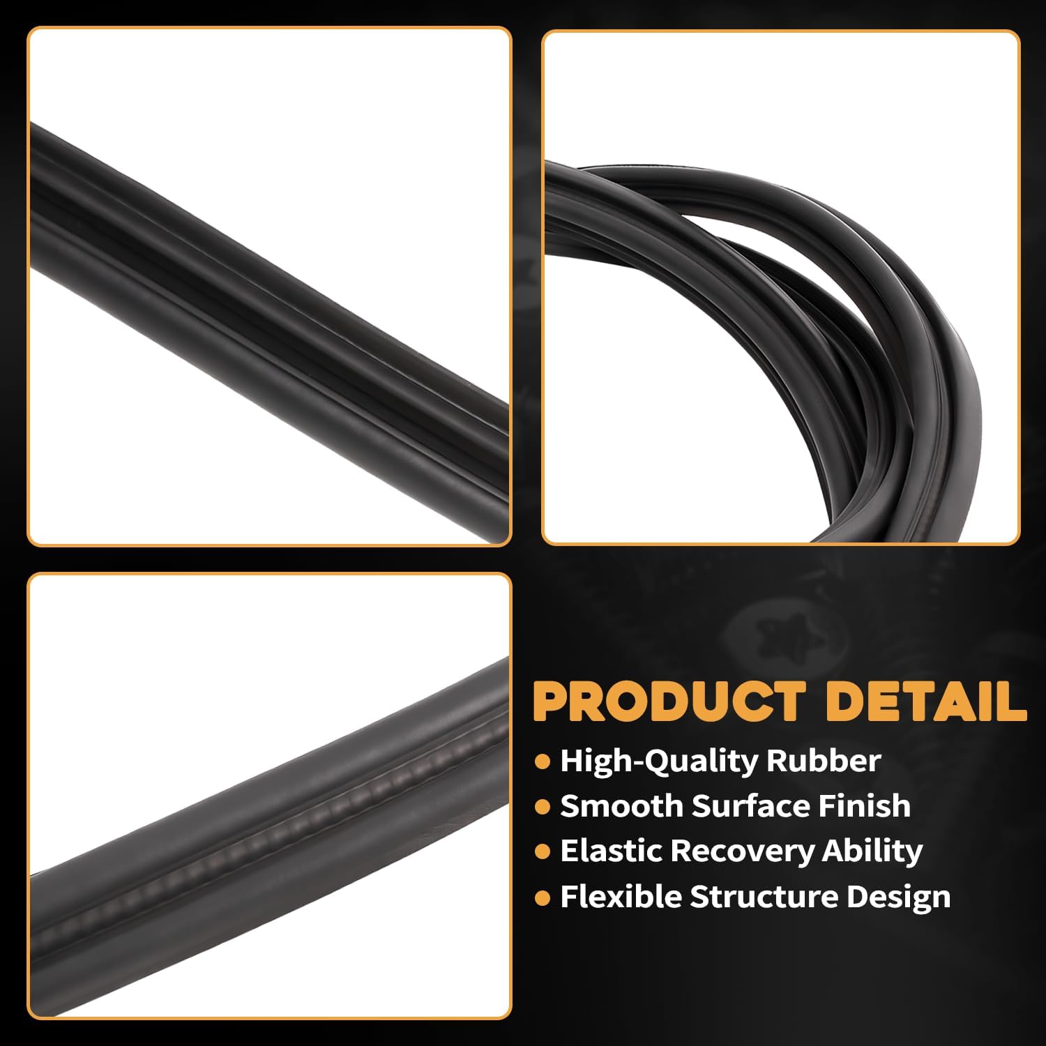 Trunk Lid Weatherstrip Rubber Seal Compatible with Honda Accord 1998 1999 2000 2001 2002 Replaces 74865-S84-A01 74865S84A01 74865S84A00 74865-S84-A00