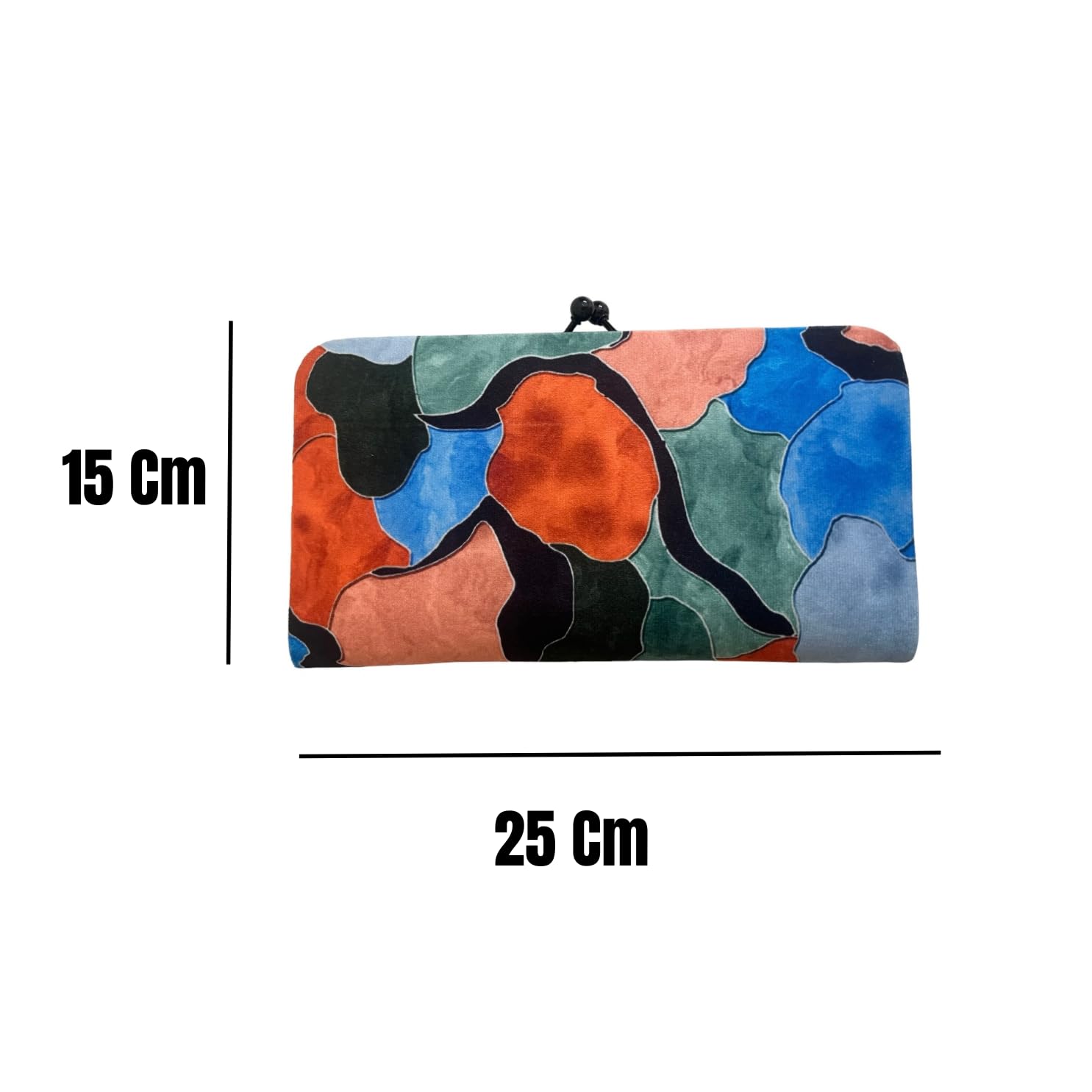 W2S Women's Slingbag/Clutch (25x15 Cm), Detachable Chain Sling Strap, Ladies Purse Wallet (Orange Blue) 1