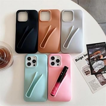 Lip Gloss Holder Case for iPhone 11, Lipgloss Lipstick Lip Glaze Stylish Silicone Funny Women Girls Cover for iPhone 11 6.1 inch 2019 (Black)