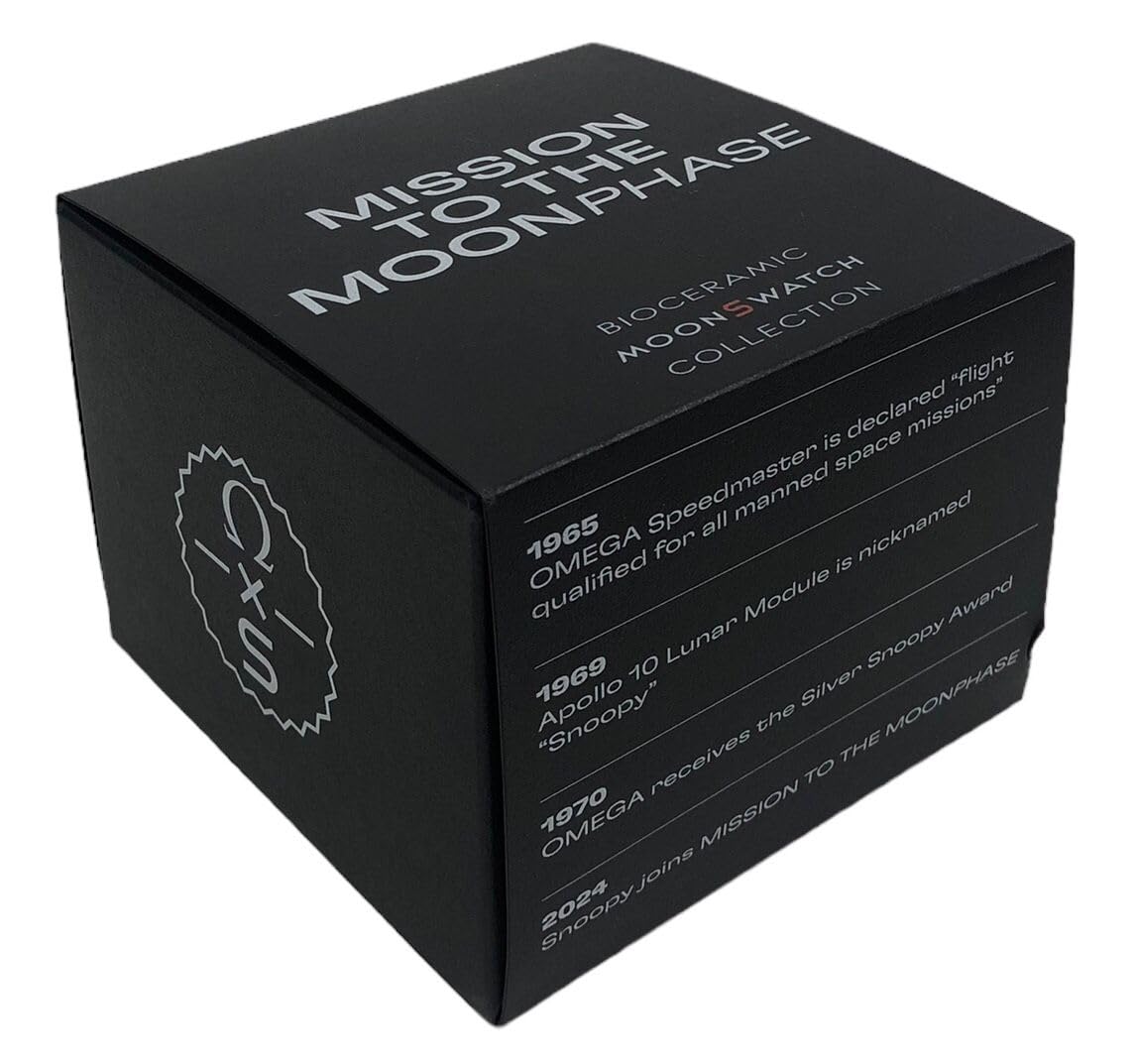 Moonswatch Wrist Watch Made for Omega x Swatch Mission to the Moonphase Snoopy Black