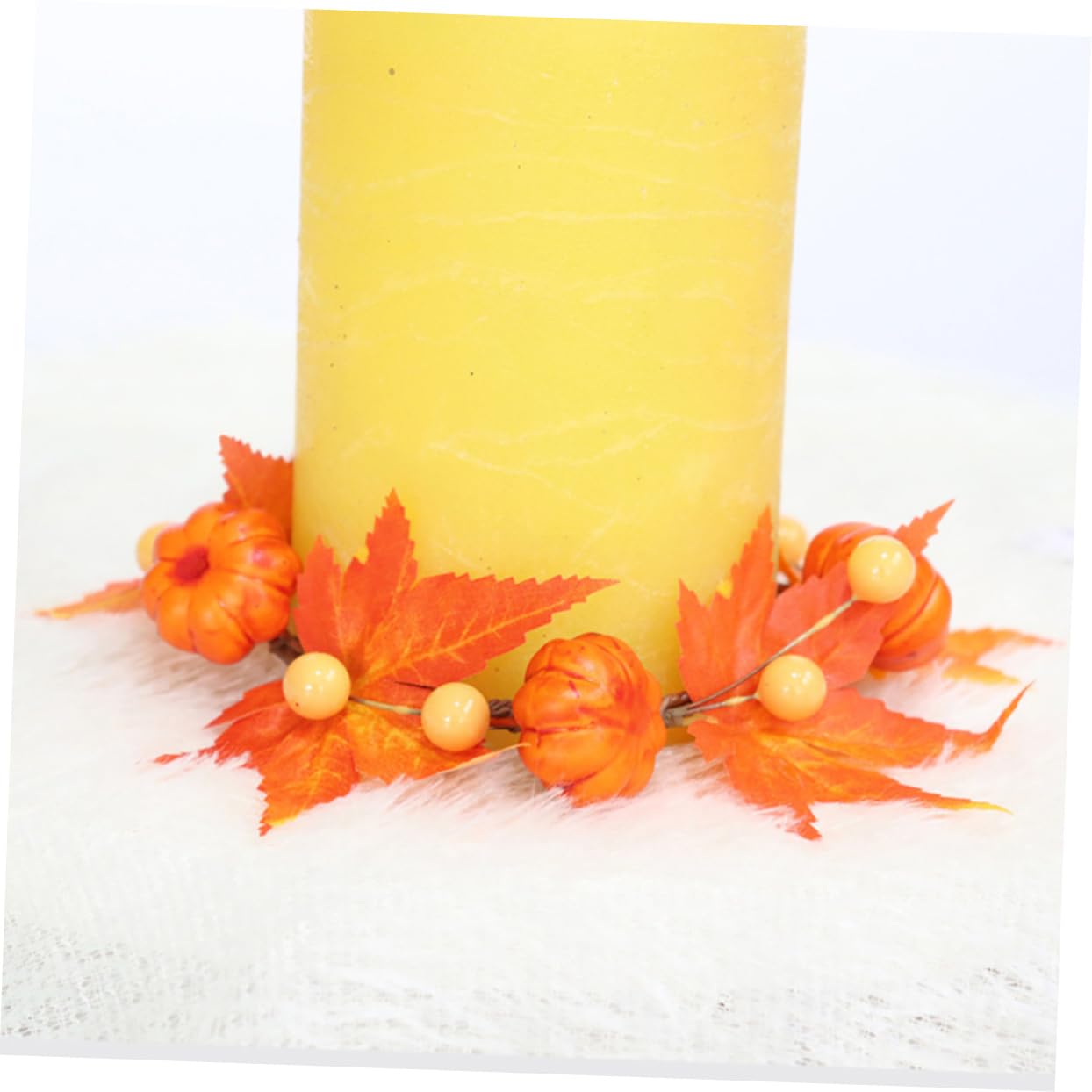 Cabilock 5 Juegos De Velas De Halloween con Forma De Hojas De Arce Decorativas Portavelas para Navidad Y Acción De Gracias 4 Unidades X 5