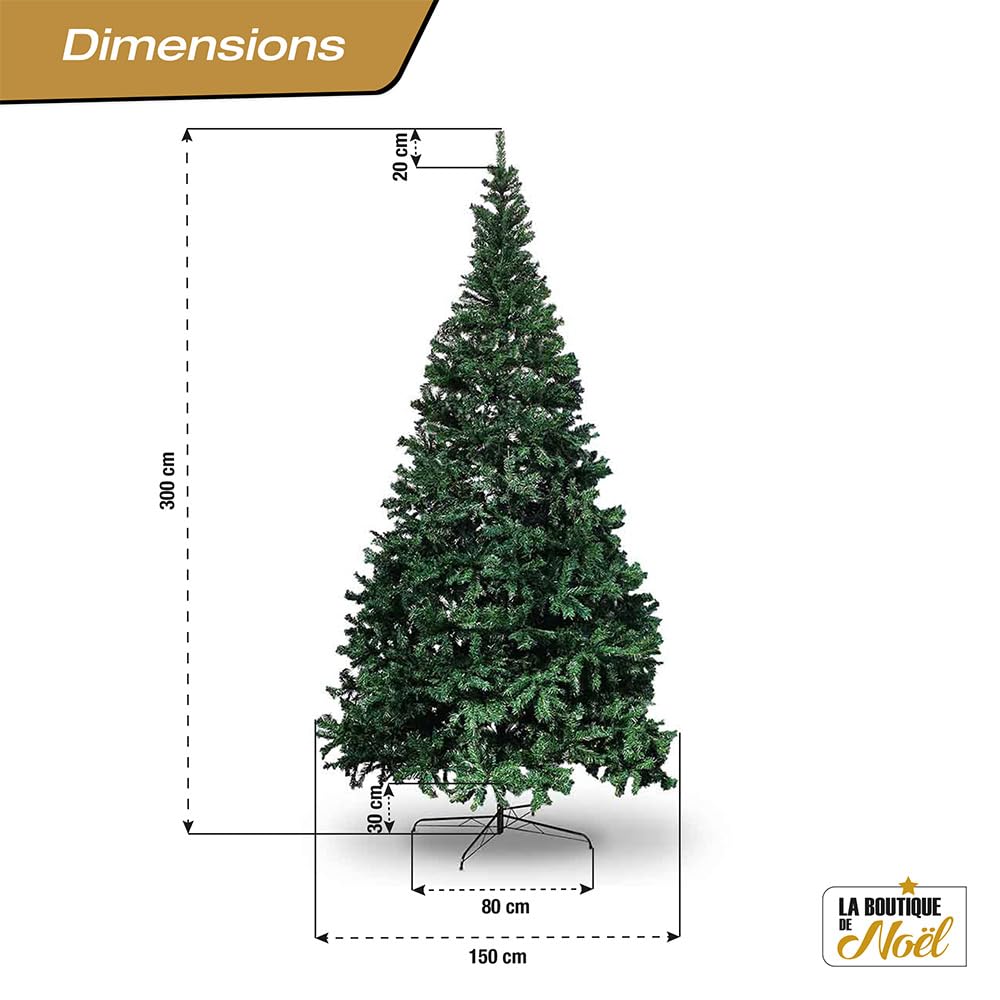 Sapin de noël artificiel de 3 mètres