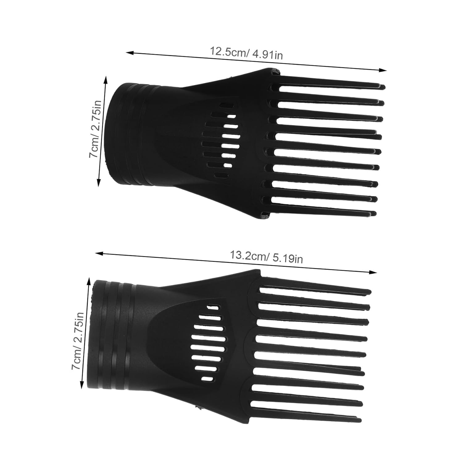 Hair Dryer Comb Nozzle for Hair 2pcs Plastic Blow Dryer Attachment