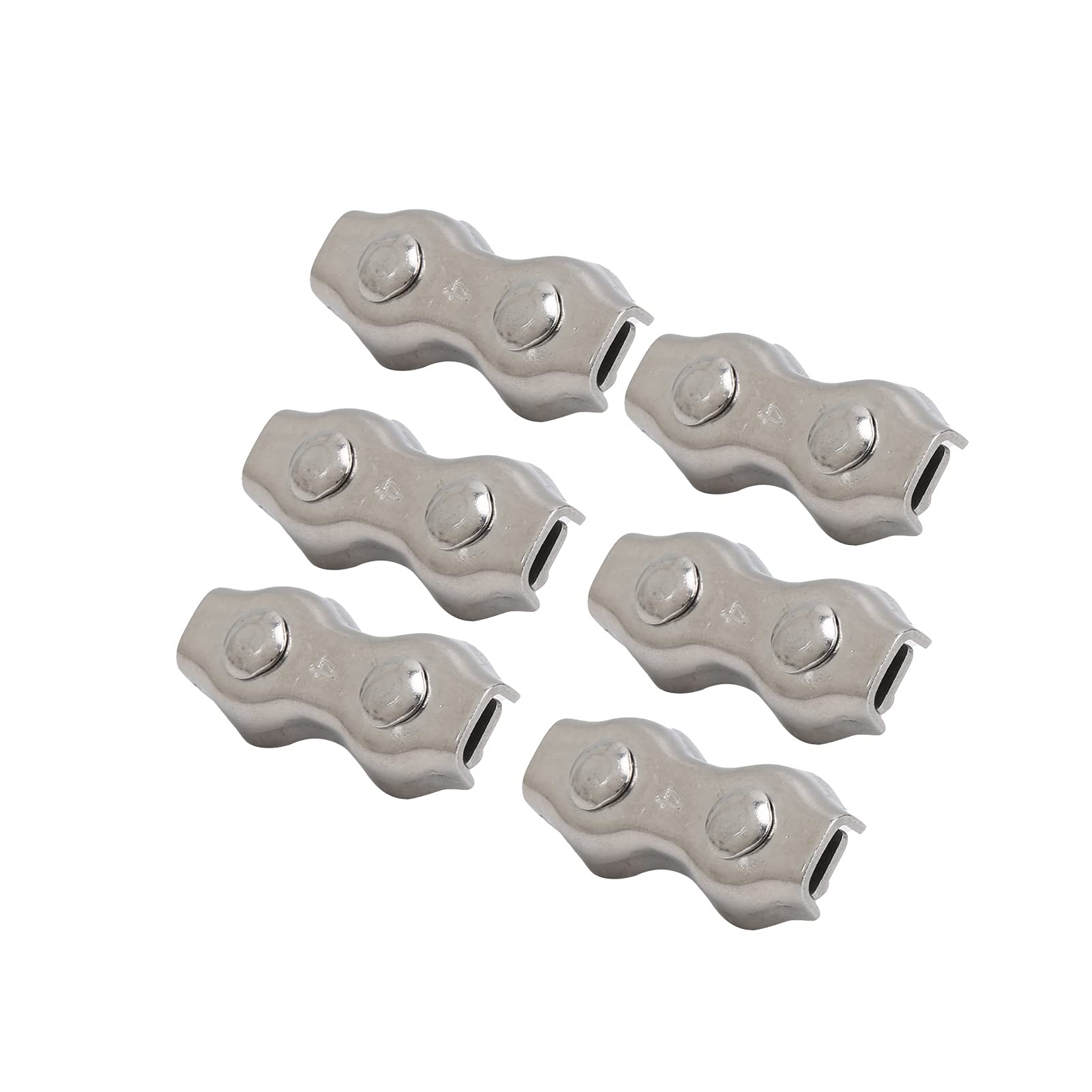 KAIISSA Morsetto per fune metallica in acciaio inossidabile 304, 2 x M4 Duplex Clip & 2