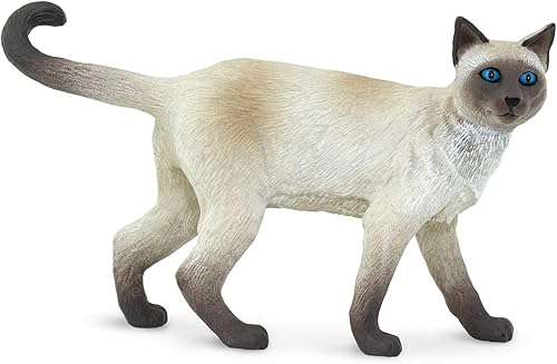Miniatura 4 de Safari Ltd. Figura de gato siamés  Figura detallada de plástico de 3.25 pulgadas  Divertido juguete educativo para niños, niñas y niños a partir de