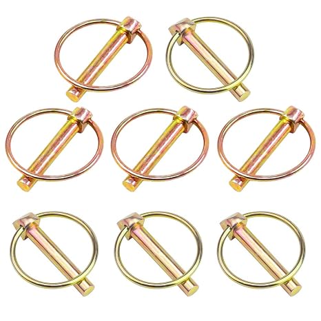 8 Pieces Pin Size 5/16 x 1-3/4 Heavy Duty Linch Pin Lock Pin Clips Tractor Lynch Pin Lynch Pin Fastener Assortment Kit for Farm Tractors Trailers Trucks Mowers Trolley Horsebox