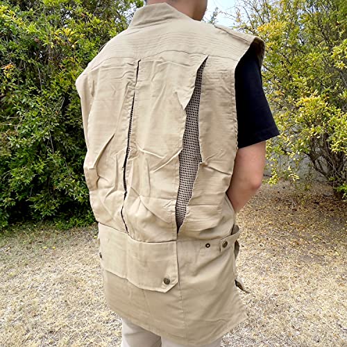 Campco Humvee Safari Photography Vest For Men, Women, Unisex - Vest For Hunting, Fishing, Camping, Travel, Hiking, Outdoor - 100% Cotton, Khaki, Medium, Valentine Gift #TOP6