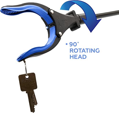 Miniatura 5 de Luxet - Herramienta de alcance plegable de aluminio de 32 pulgadas de largo, estantes de agarre fuerte, punta magnética con luz LED, ligera,