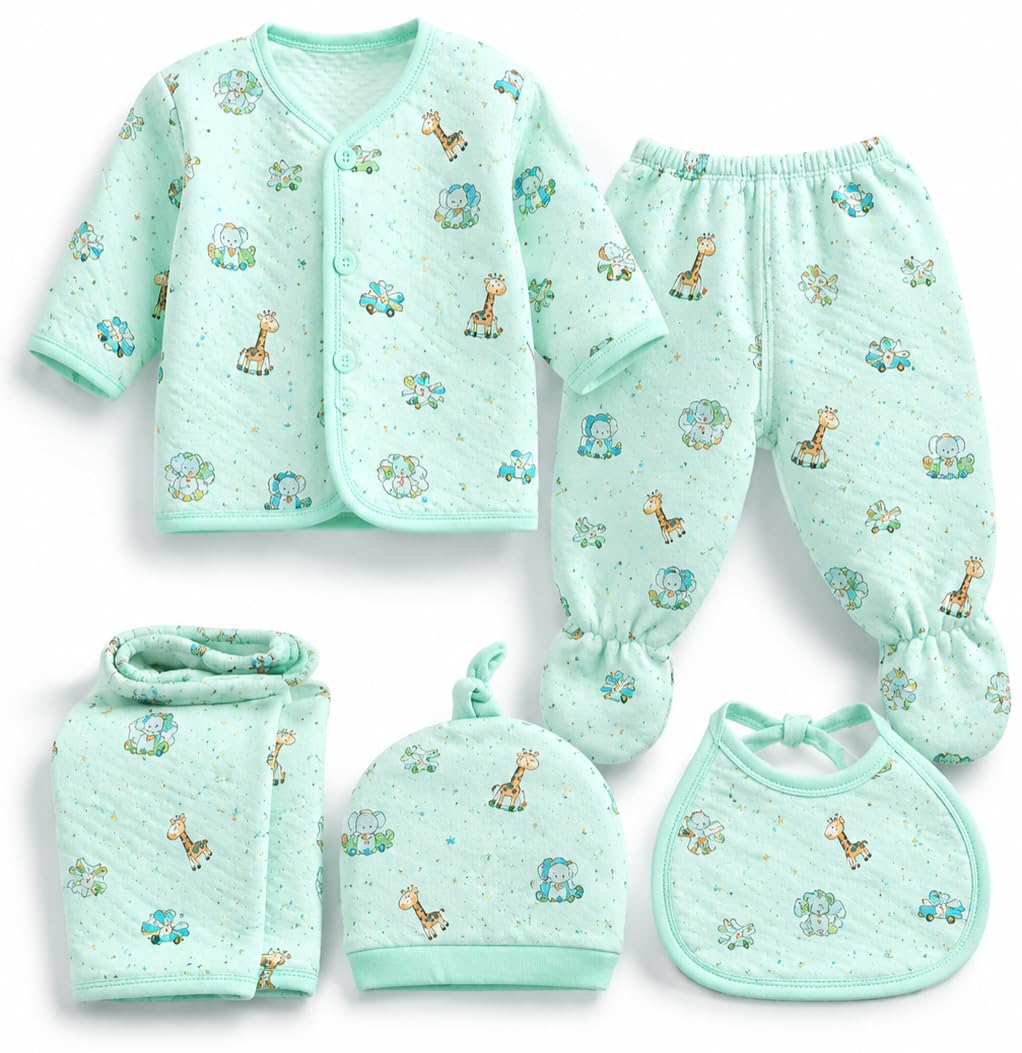 Presents New Born Baby Summer Wear Baby Clothes 5Pcs Sets 100% Cotton Baby Boys Girls Unisex Baby Cotton/Summer Suit Infant Clothes First Gift for New Born Baby-image-7
