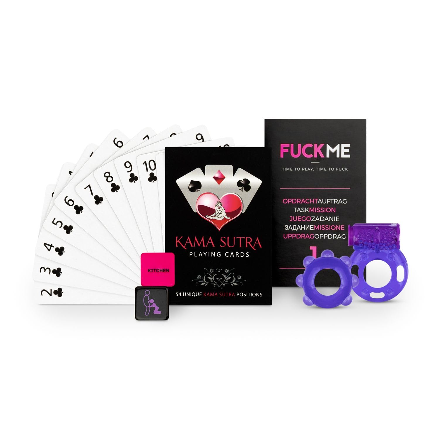 Tease & Please FuckMe Game (10 langues) - Jeux adultes permettant d'essayer de nouvelles positions avec des attributs inclus - Jeux érotiques pour s'amuser dans la chambre d'un adulte