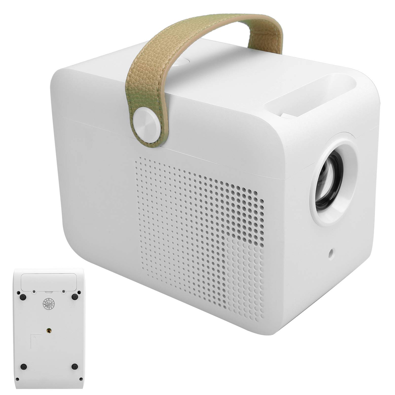 Gonetre Mini Proiettore Portatile per Home Movie, Videoproiettore LED | Dimensioni Compatte, Altoparlante da 2x2 W, Display LCD Senza Burn-in, Rapporto di Contrasto 400:1