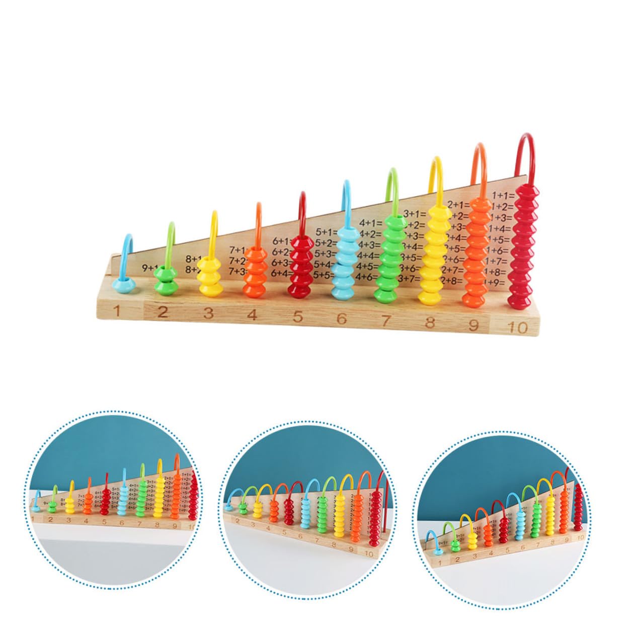 Gatuida Ábaco Educativo y Juguete Cognitivo para Niños, Material Didáctico Compacto Cuentas Coloridas, Herramienta de Conteo, Entrenamiento Mental en Casa y Escuela