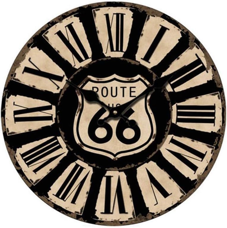 Horloge murale chiffres romains design élégant silencieux de salon