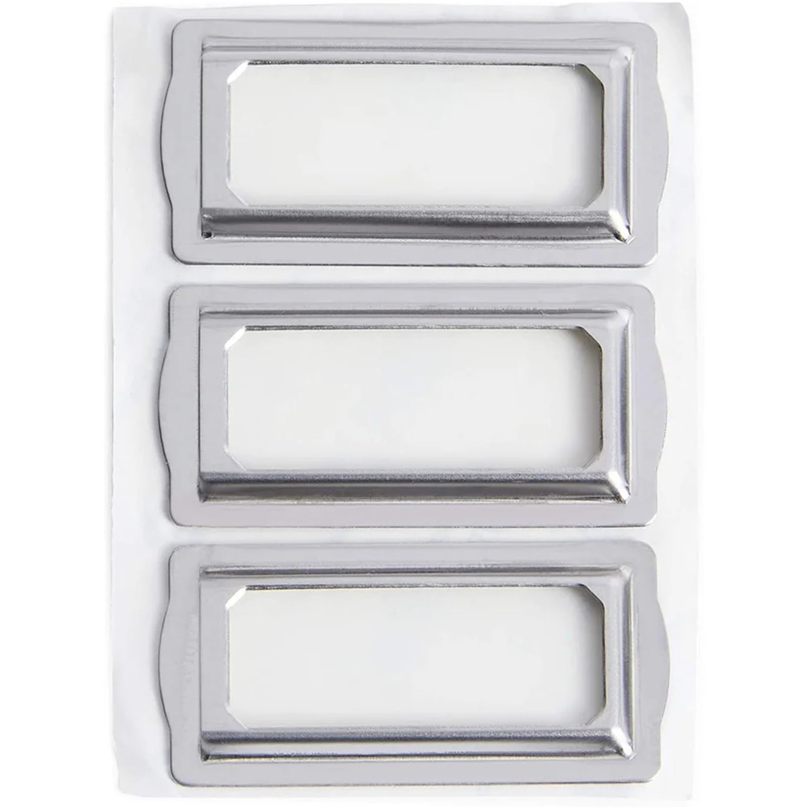 Porta etichette 30 pezzi clip porta etichette autoadesivi in metallo per carte orizzontali cassetto in metallo etichetta titolare etichetta telaio