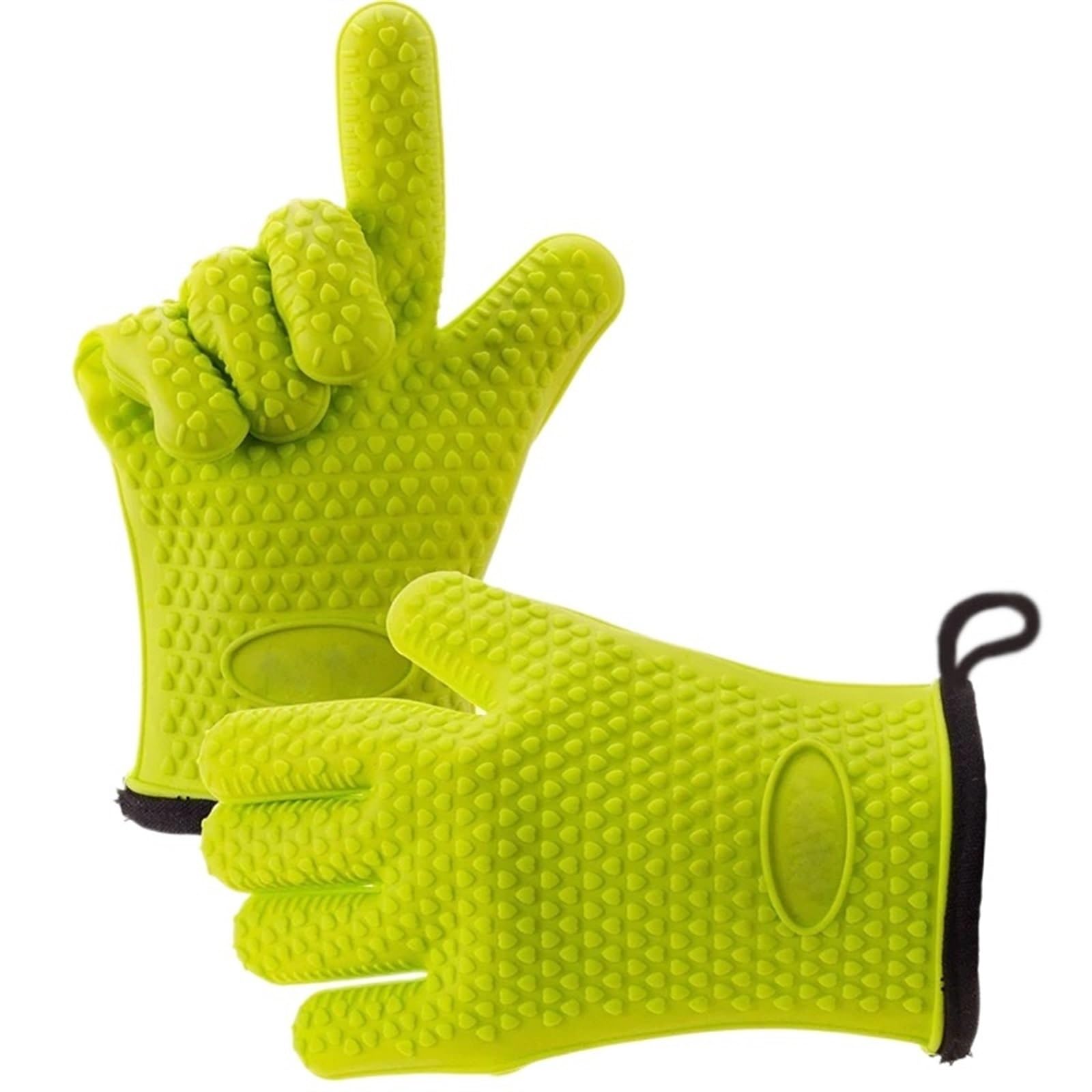 MRKU Guantes para Hornear, Guantes de Cocina para Horno, Guantes para Asar a la Parrilla con cordón para Cocina, Barbacoa