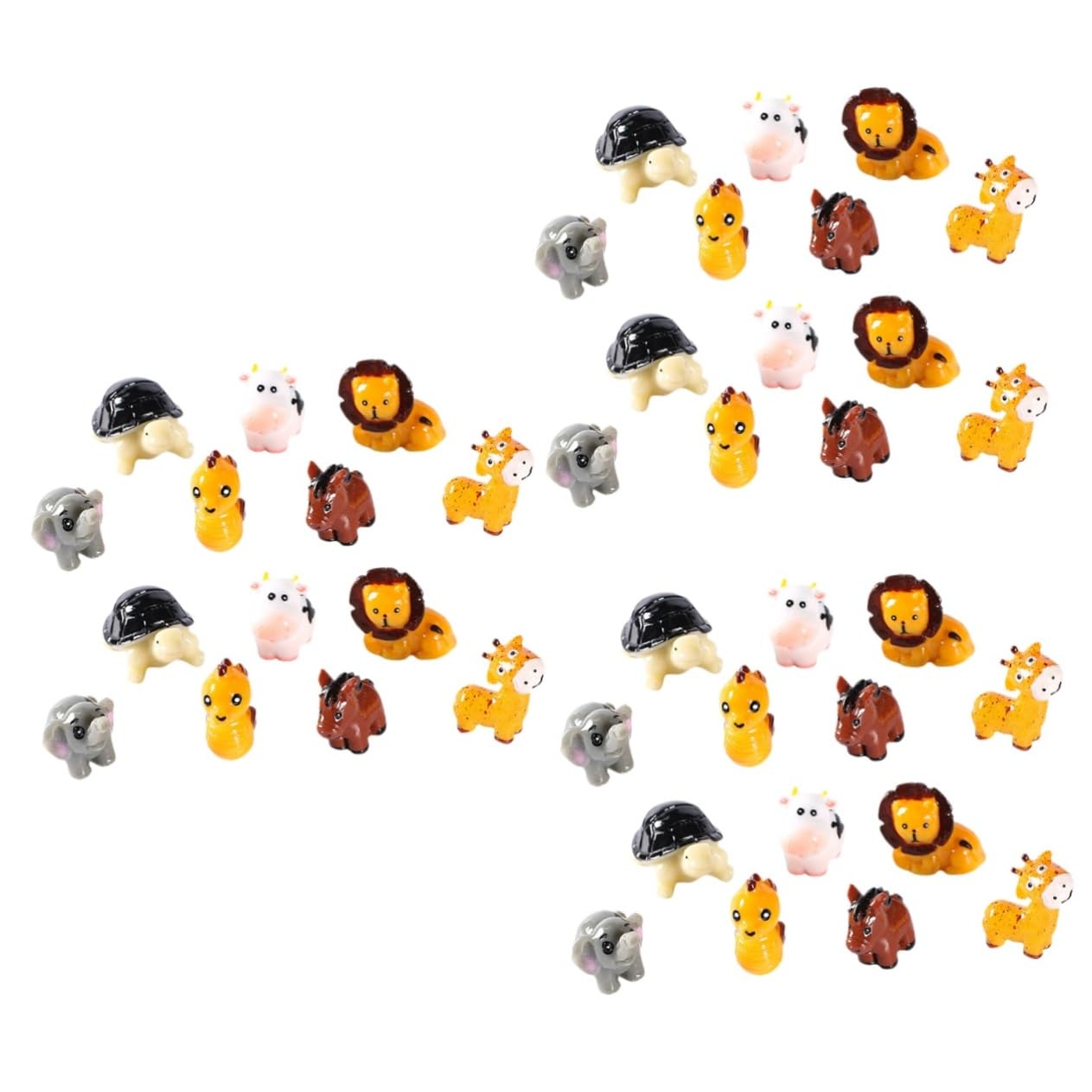 HANABASS 3 Sätze Miniaturfigurinen Teiliges Tierfiguren Kunstharz Für Mini Liebevolle Dekoration Für Tischlandschaften Bestehend REH Schildkröte Und Weiteren Tieren 14 Stück * 3