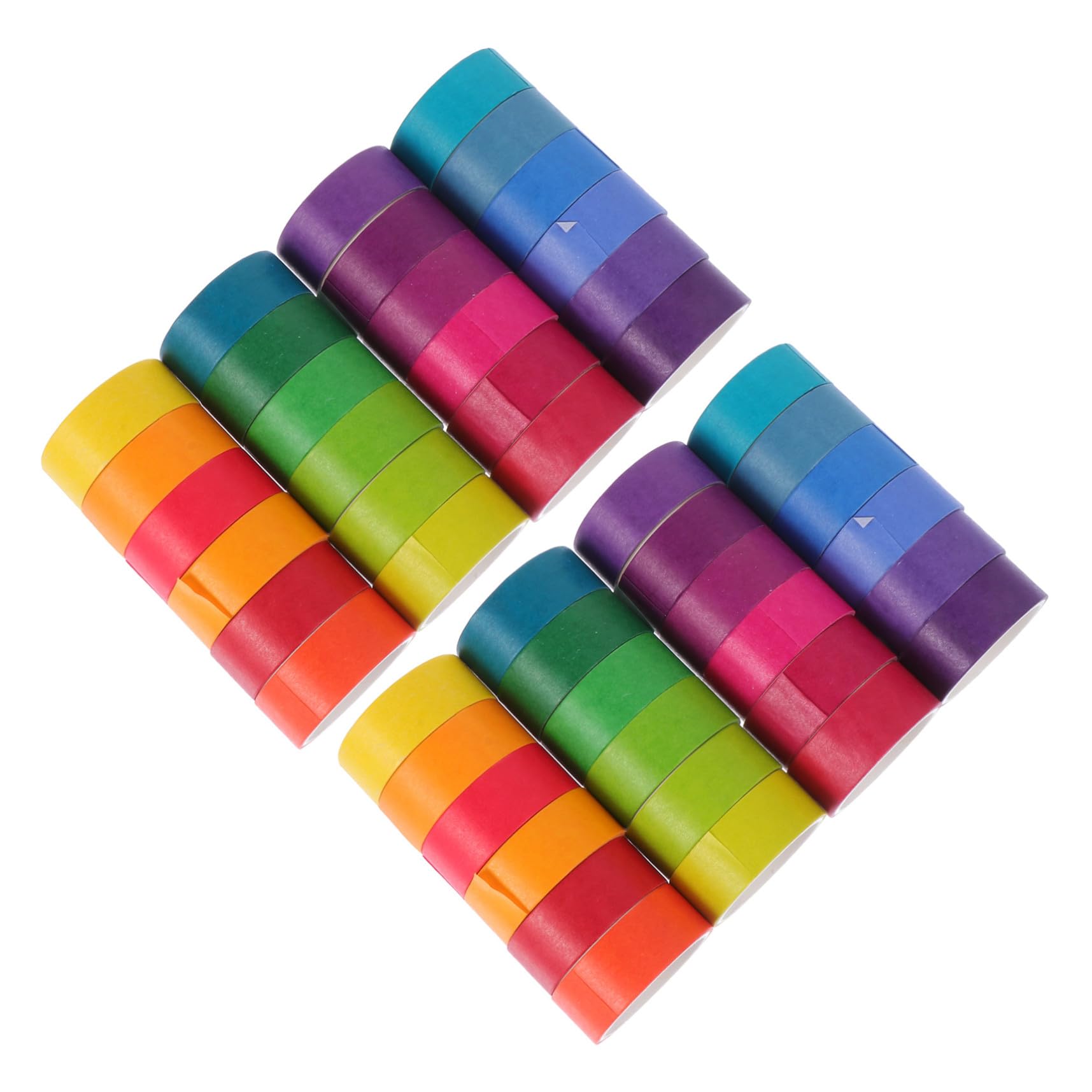 48 Rollen Regenbogen Washi Tape aus Papier Leicht Klebend und Vielseitig für Bastelarbeiten und Tagebücher Buntes Geschenkband für Kreative Dekoration