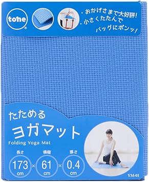 Tone Tone YM-01 Folding Yoga Mat, Yoga, Fitness, Folding, 68.1 x 24.0 x 0.1 inches 173 x 61 x 0.4 cm