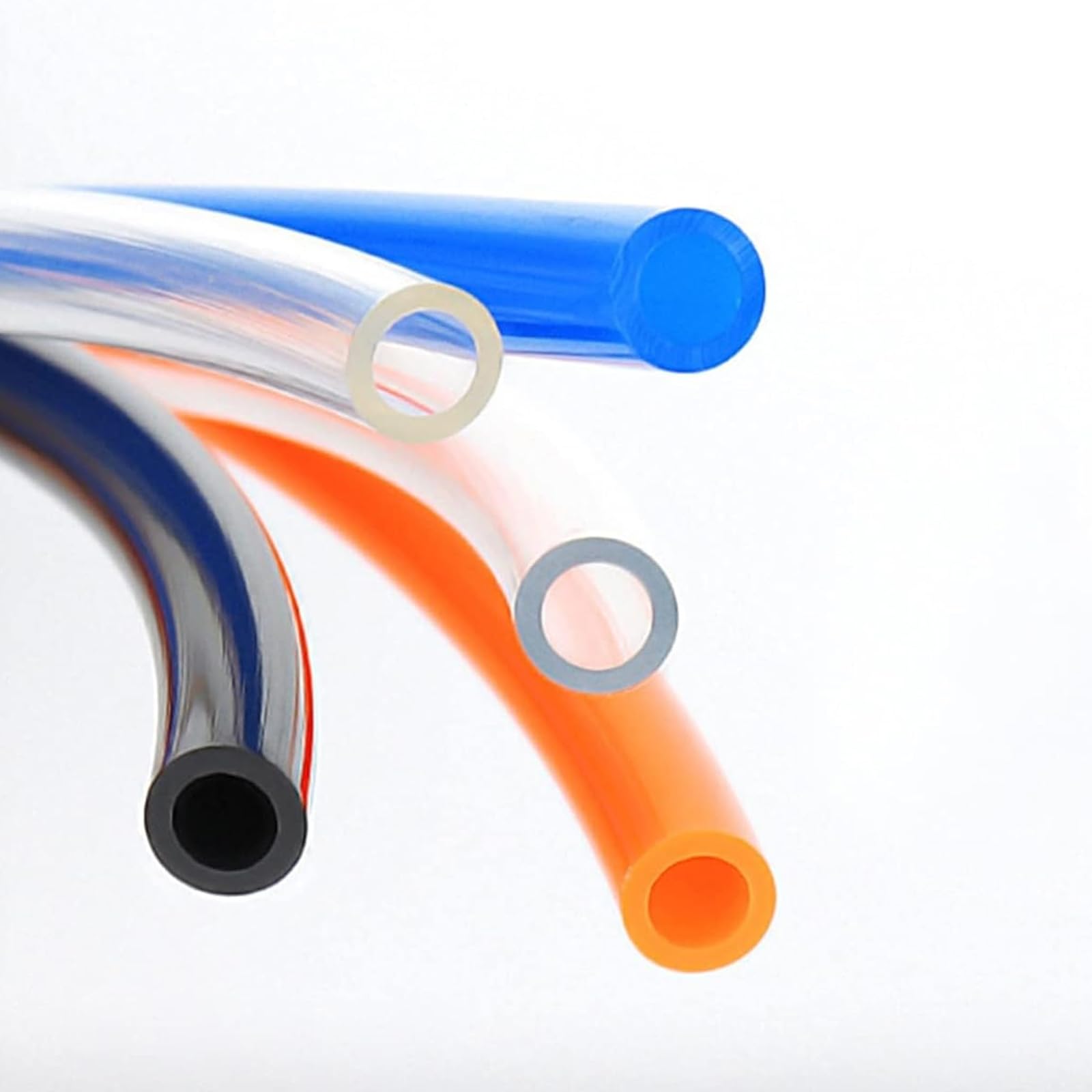 Manguera Neumática Flexible de Poliuretano de 80M, Manguera de Aire con Tubo de Poliuretano (Transparente, 12 * 8mm)