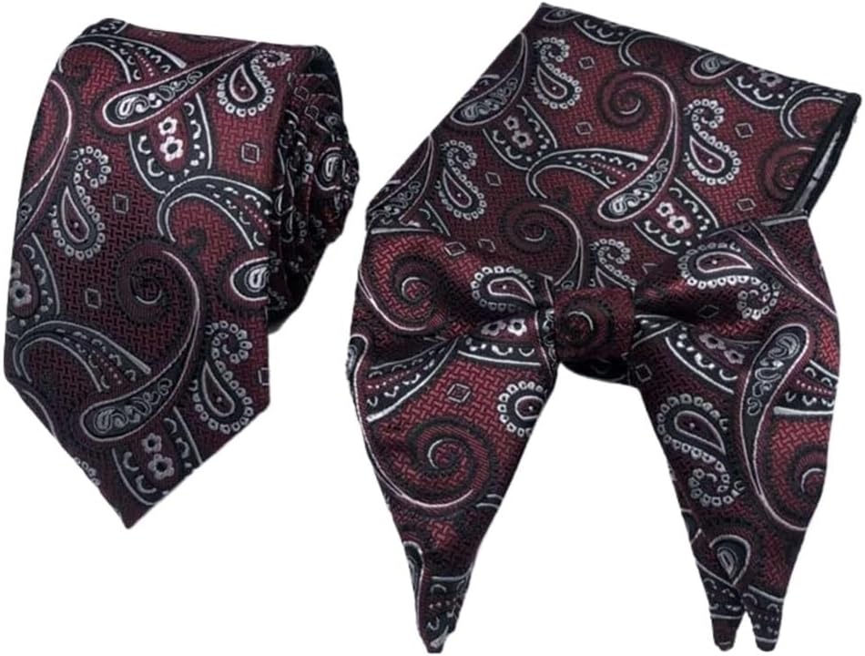 Men's Bow Ties Workwear Business Banquet Ball Suit Tie Square Scarf Formal Three-piece
