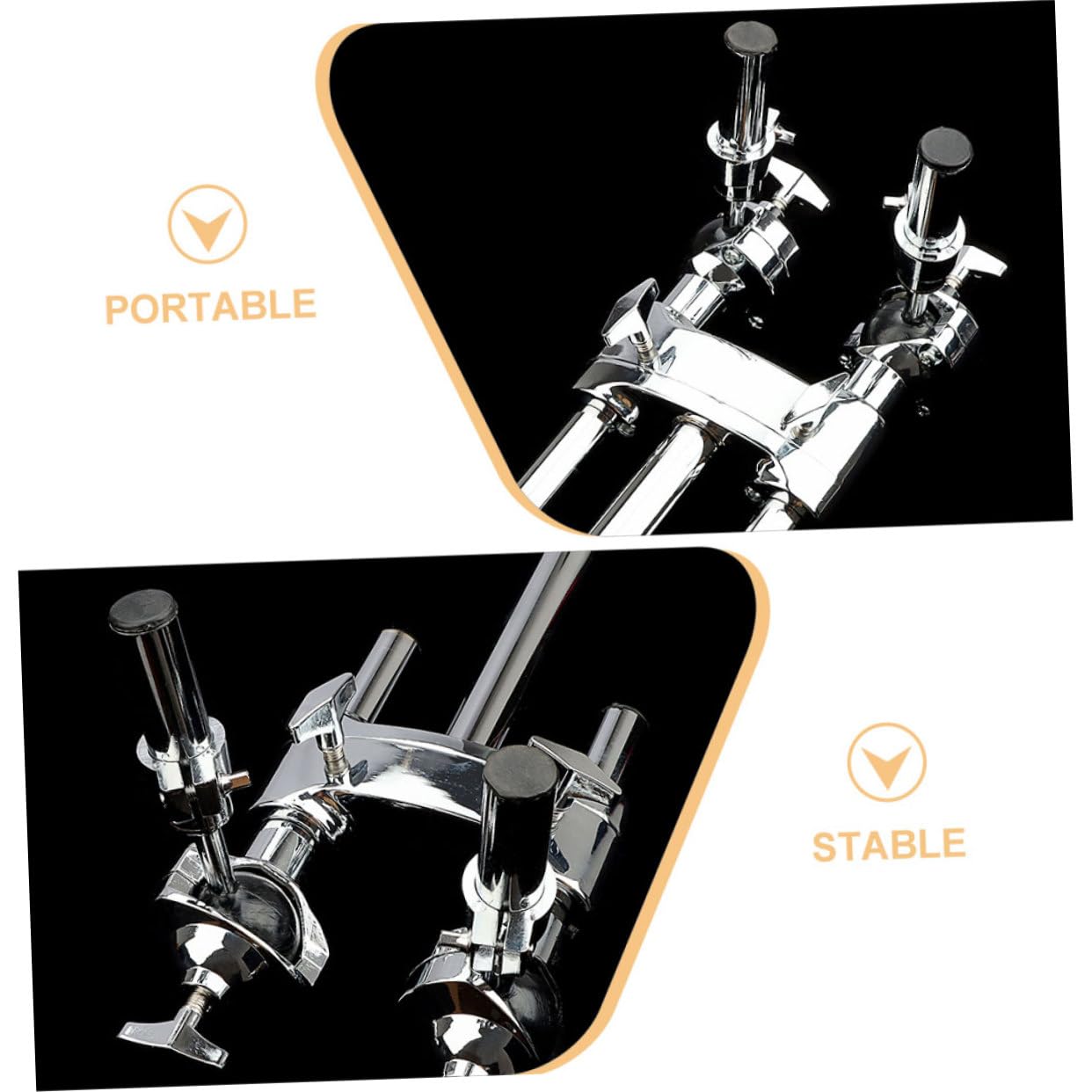 Tubo Vertical de Soporte para Batería Metálico Accesorio para Instrumento de Percusión para Escenario de Rendimiento