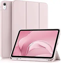 Capa Premium para iPad 10,9 polegadas, 10ª Geração e iPad 11ª Geração 2025, com Suporte para Apple Pencil e Função Sleep, Preto (Rosa)