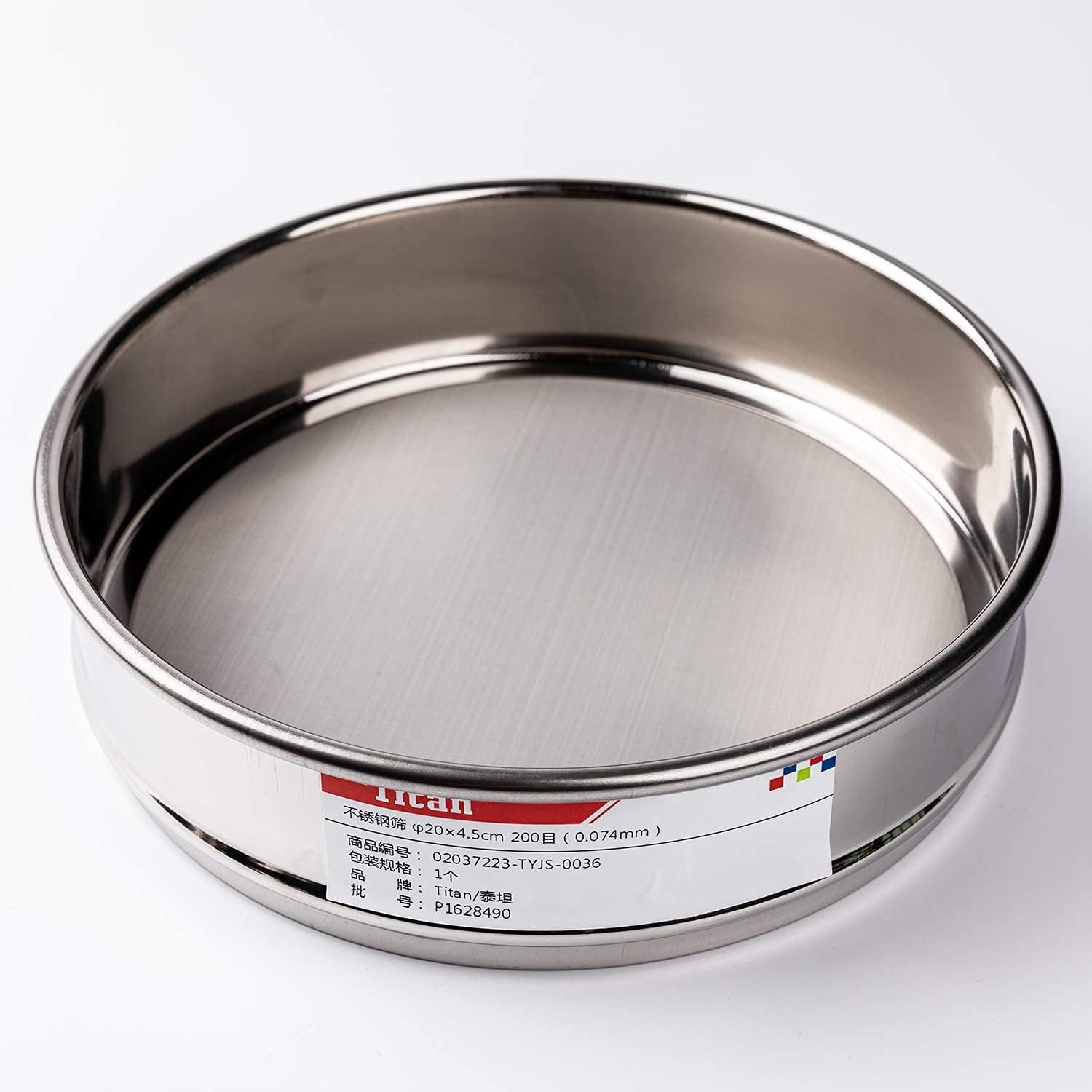 φ20×4.5cm 200 Mesh 304 Stainless Lab Sieves Economy Test Sieve 304 Stainless Steel Wire Cloth（0.074mm）