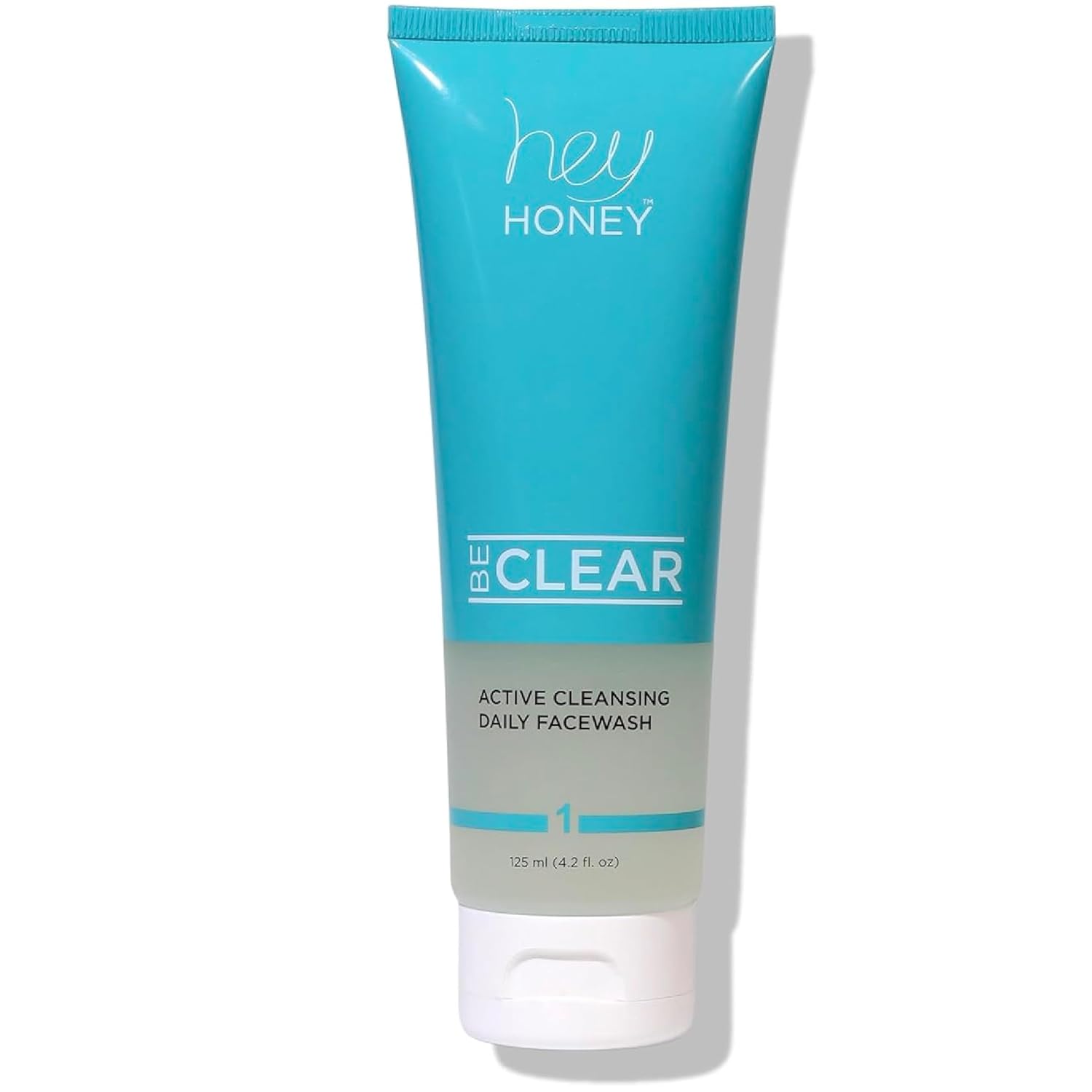Hey Honey Skincare Be Clear Acne Routine | Daily Active Cleansing Face Wash | Youth & Young Adults, Blemishes Prone | Propolis & Gentle Exfoliating Acids | Fast & Long Lasting Oil Control | 5 fl oz