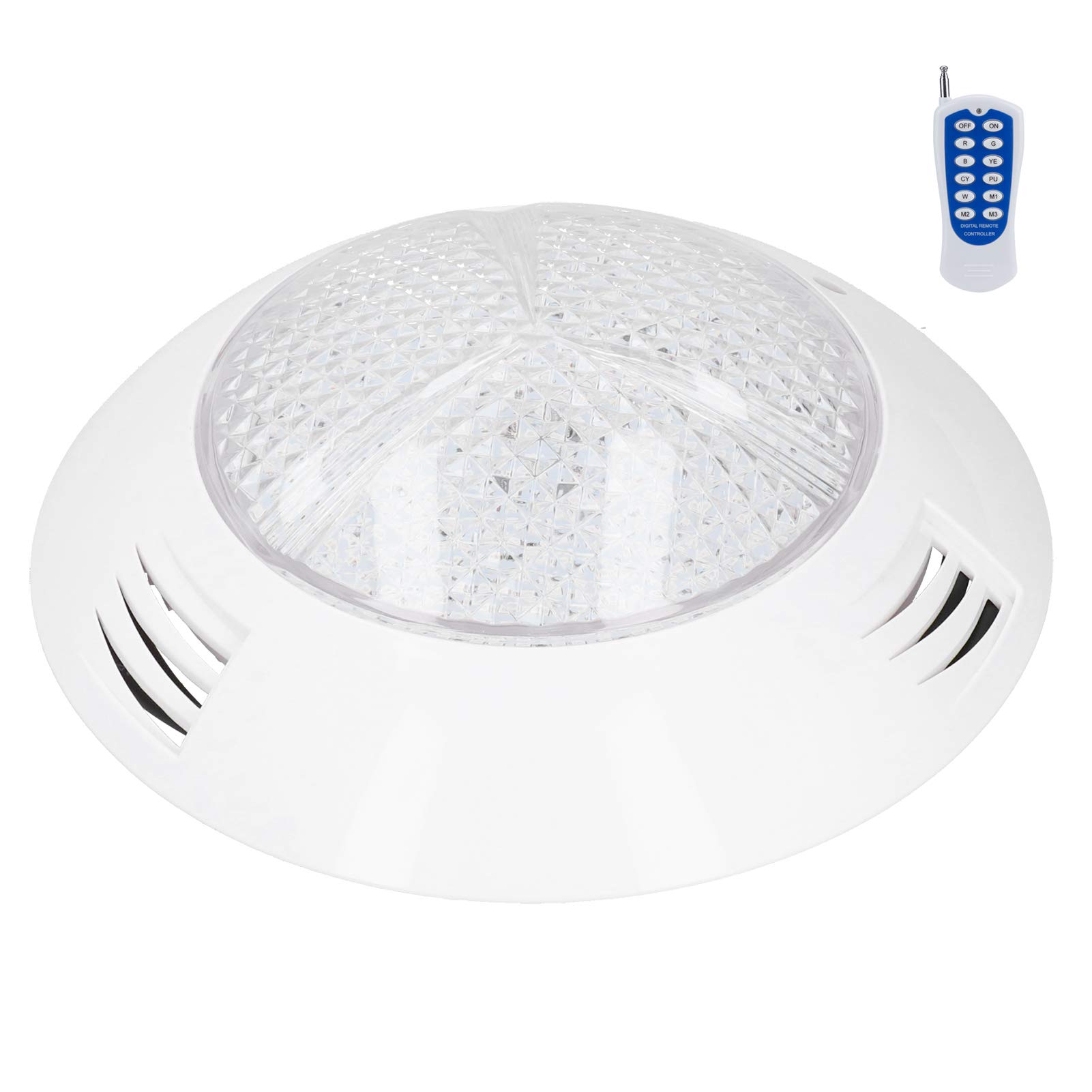 Ausla Światło do Basenu, PC ABS RGB Podwodne światło do Basenu AC12V 30W 300LED 2500 Lm z Pilotem, IP68 120 Stopni Wiązka Stawu Basenowego Dekoracje na Przyjęcie w Ogrodzie