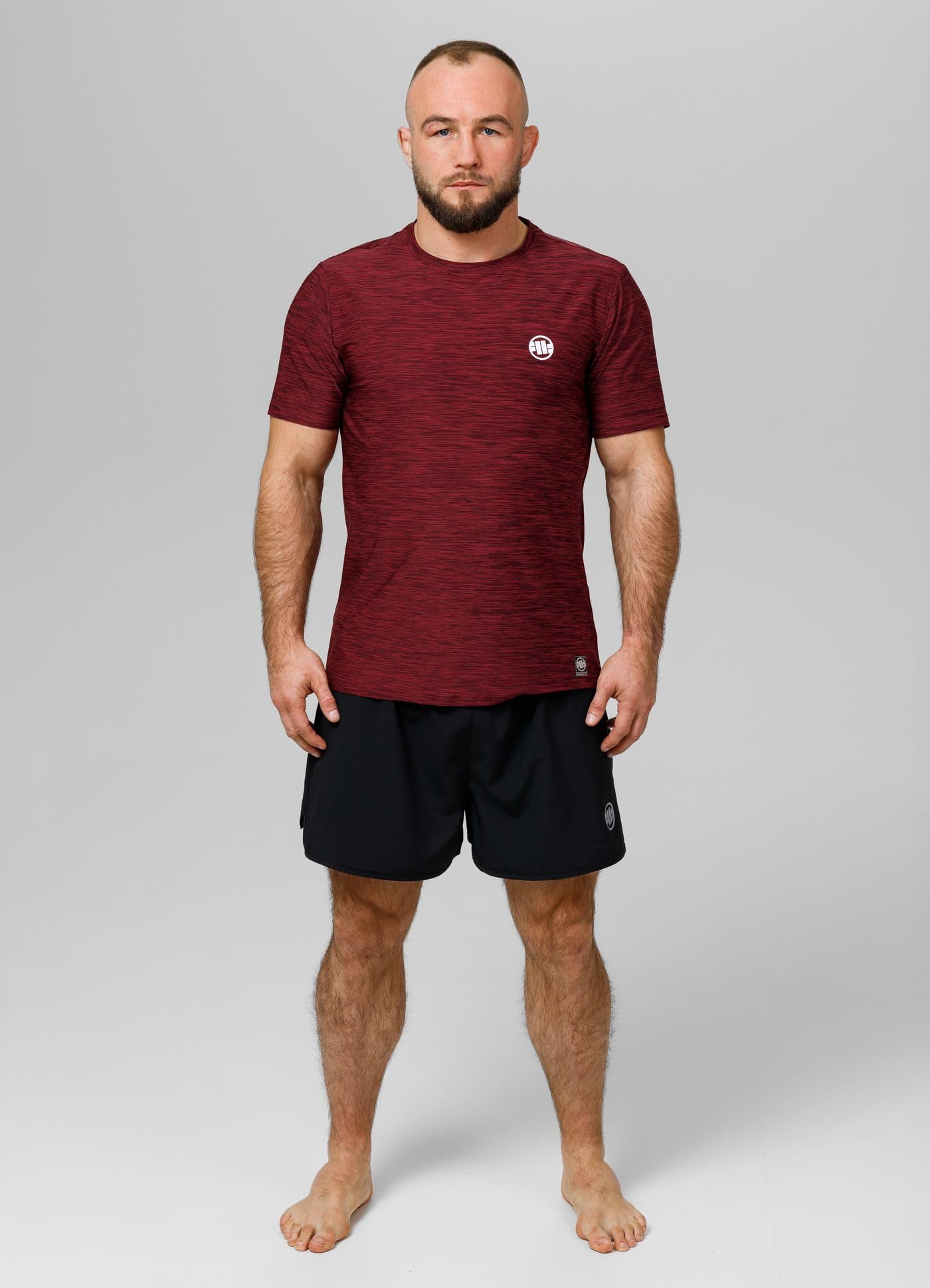 PITBULL Camiseta deportiva para hombre, corte holgado, tejido transpirable de 190 g/m², secado rápido, elástico e ideal para entrenamiento, ocio