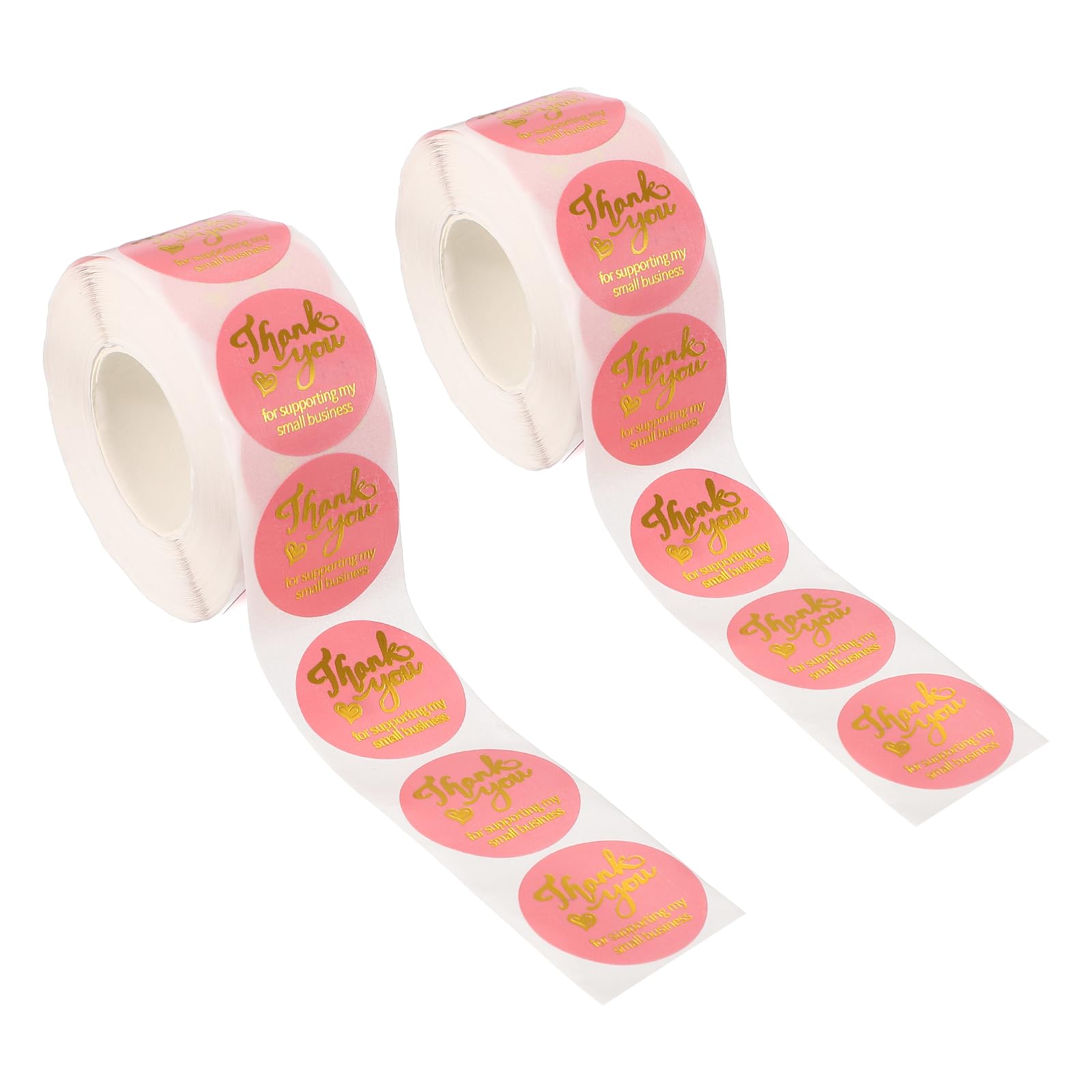 PATIKIL 1000Pcs Thank You Stickers, 1" Round Self-Adhesive Labels Small Thank You Stickers Roll for Small Business Sealing Box Envelope Style1 โ image 1