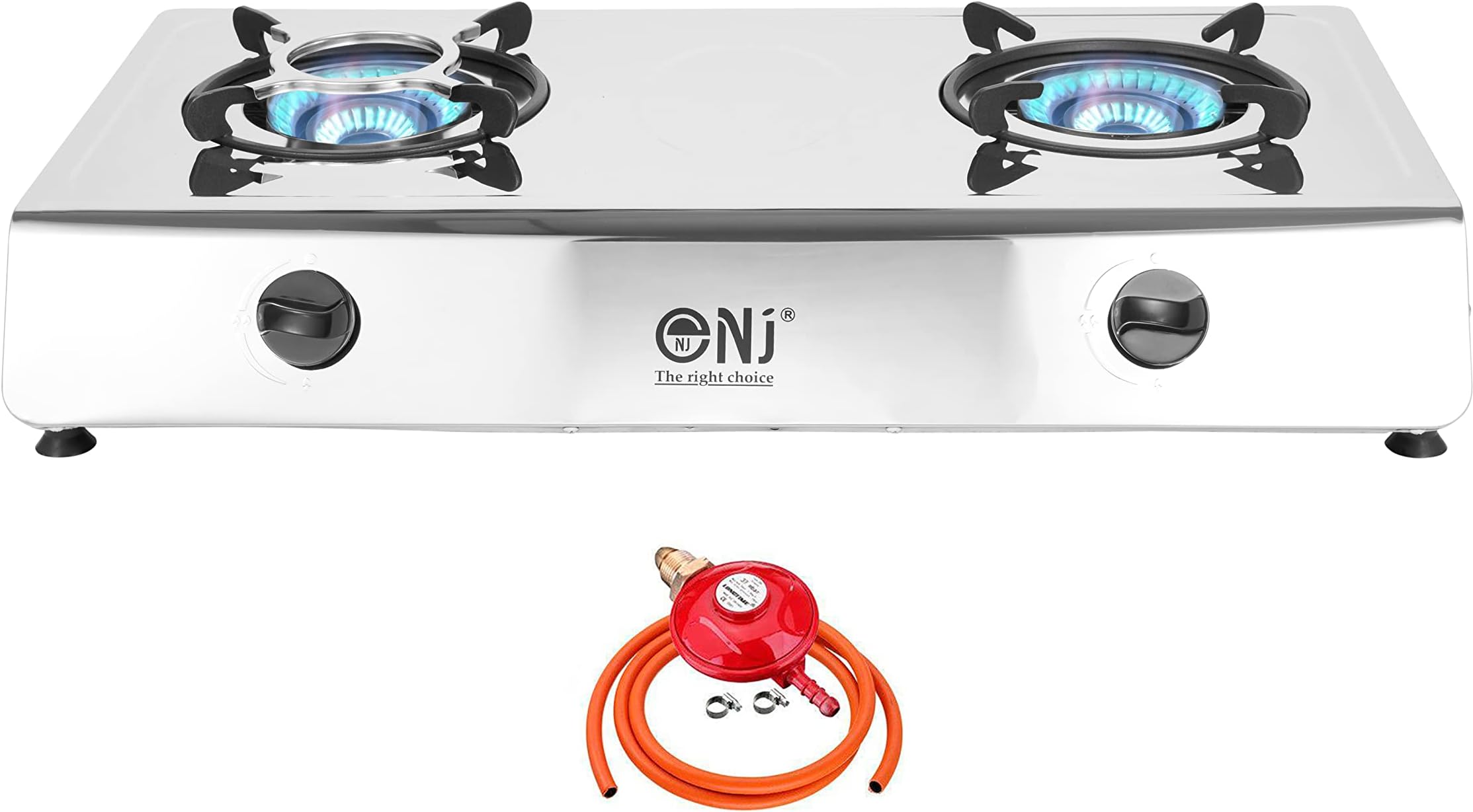 NJ NGB-S3 Portable 3 Burner Gas Hob – 7.8kW LPG Cooktop For Indoor, Camping & Kitchen Use